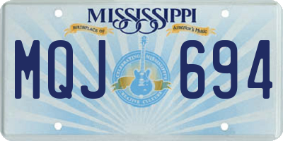 MS license plate MQJ694