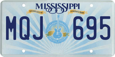 MS license plate MQJ695