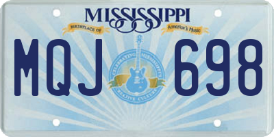MS license plate MQJ698