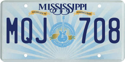 MS license plate MQJ708
