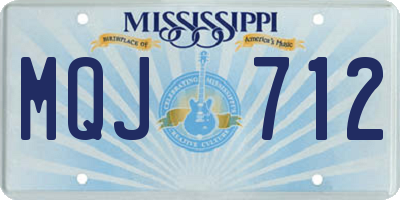 MS license plate MQJ712