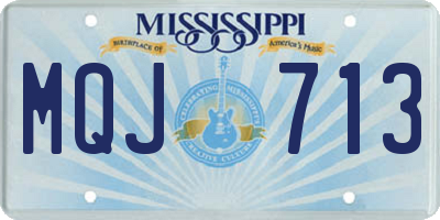 MS license plate MQJ713