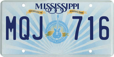 MS license plate MQJ716
