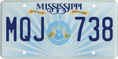 MS license plate MQJ738