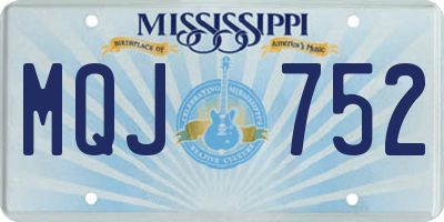 MS license plate MQJ752