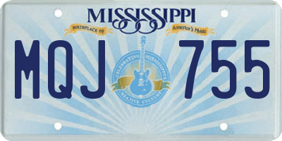 MS license plate MQJ755
