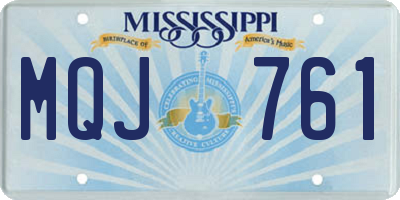 MS license plate MQJ761