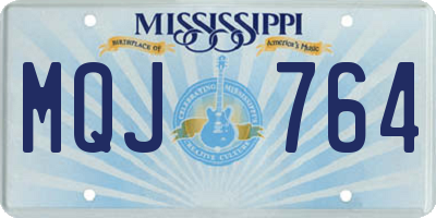 MS license plate MQJ764