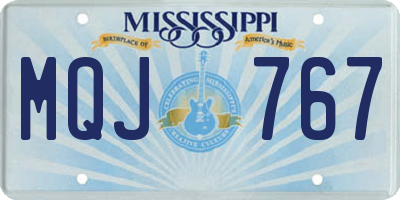 MS license plate MQJ767