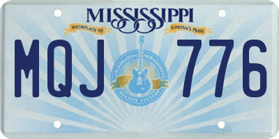 MS license plate MQJ776