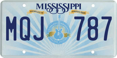 MS license plate MQJ787