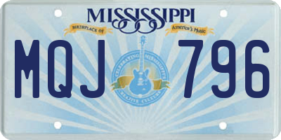 MS license plate MQJ796