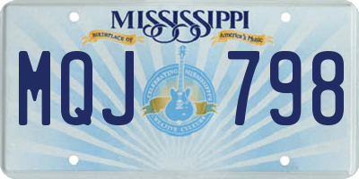 MS license plate MQJ798