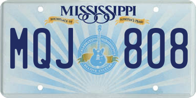 MS license plate MQJ808