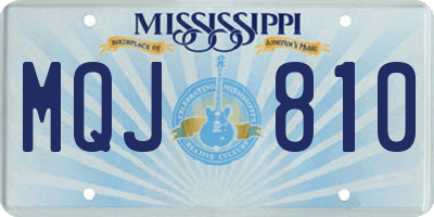 MS license plate MQJ810