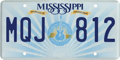 MS license plate MQJ812