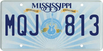 MS license plate MQJ813