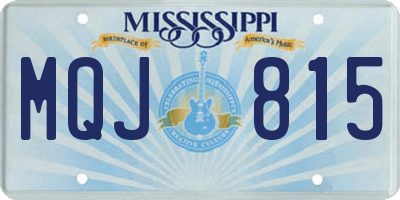MS license plate MQJ815