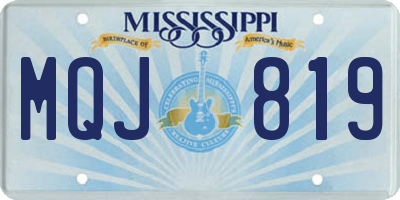 MS license plate MQJ819