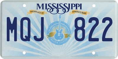 MS license plate MQJ822
