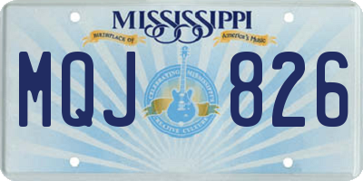 MS license plate MQJ826