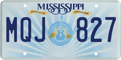 MS license plate MQJ827