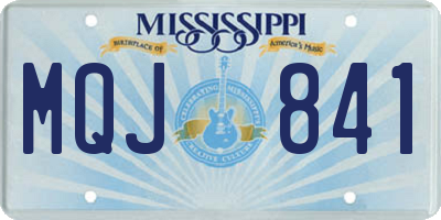 MS license plate MQJ841