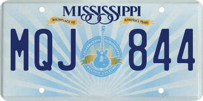 MS license plate MQJ844