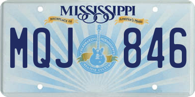 MS license plate MQJ846