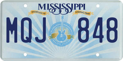 MS license plate MQJ848