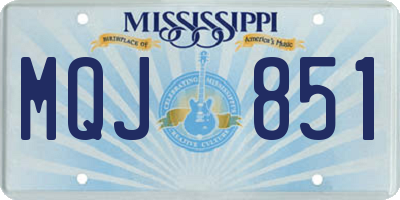 MS license plate MQJ851
