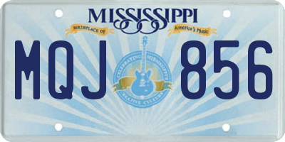MS license plate MQJ856