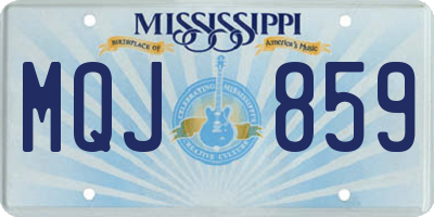 MS license plate MQJ859