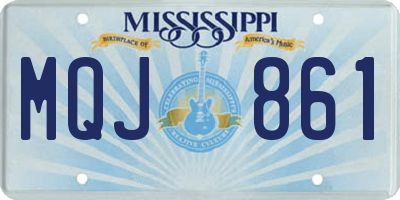 MS license plate MQJ861