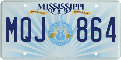 MS license plate MQJ864