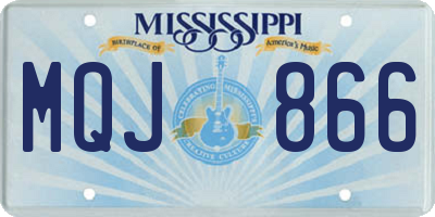 MS license plate MQJ866