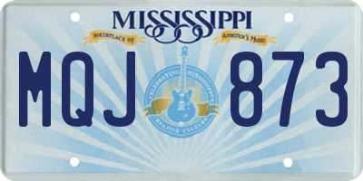 MS license plate MQJ873