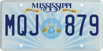 MS license plate MQJ879