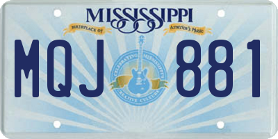 MS license plate MQJ881