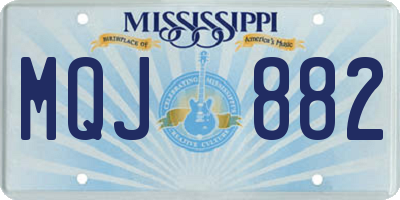 MS license plate MQJ882