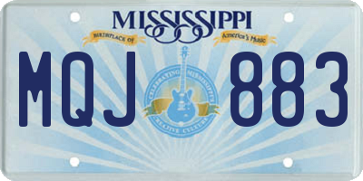 MS license plate MQJ883