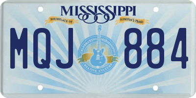 MS license plate MQJ884