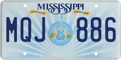 MS license plate MQJ886