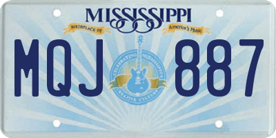 MS license plate MQJ887