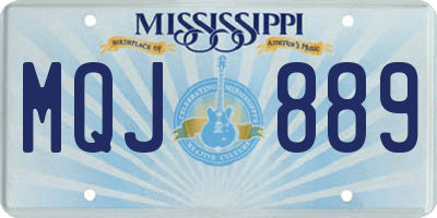 MS license plate MQJ889