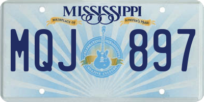MS license plate MQJ897