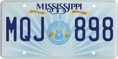 MS license plate MQJ898