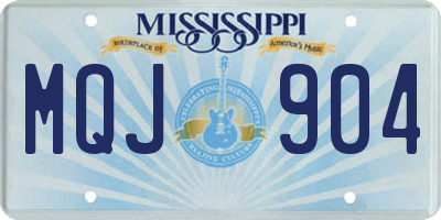 MS license plate MQJ904