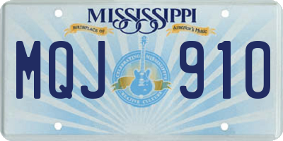 MS license plate MQJ910