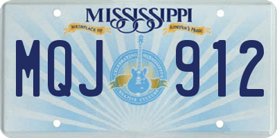 MS license plate MQJ912